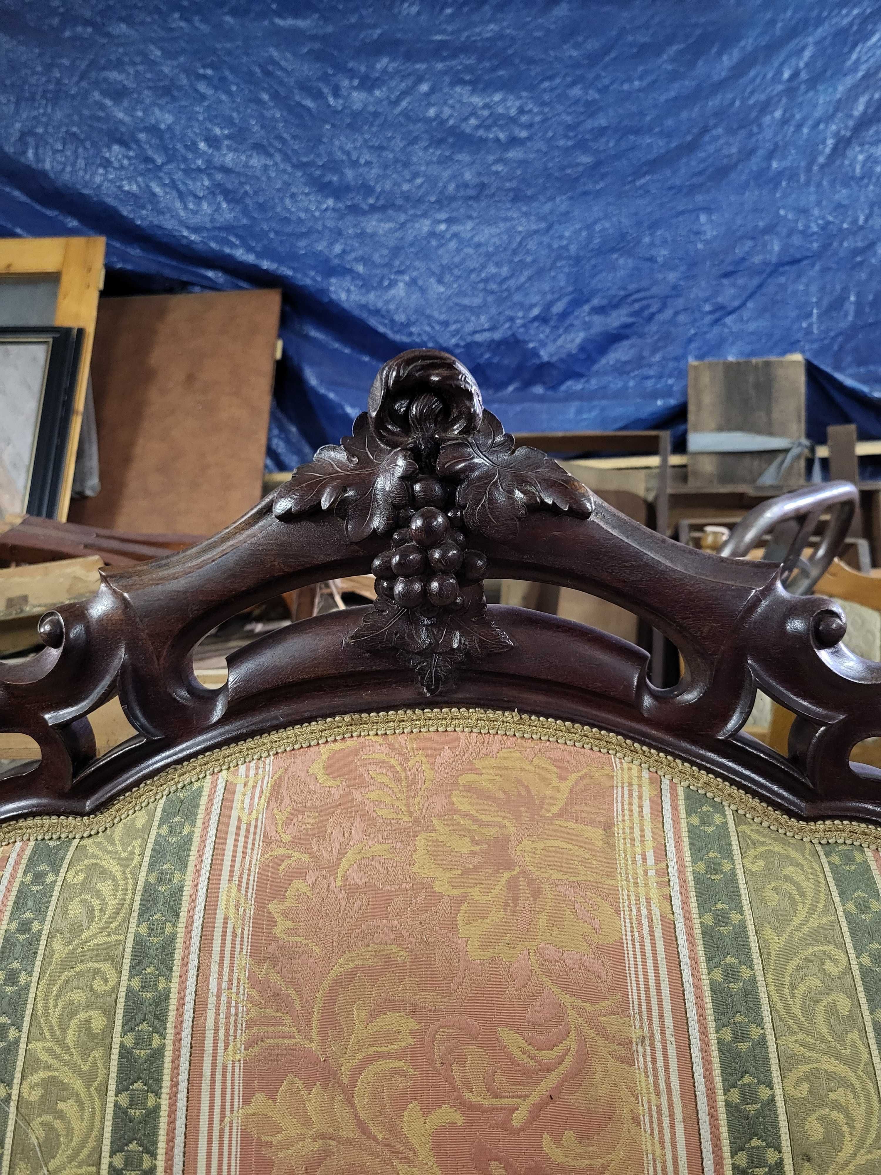 Kanapa sofa ludwik filip mahon XIXw po renowacji