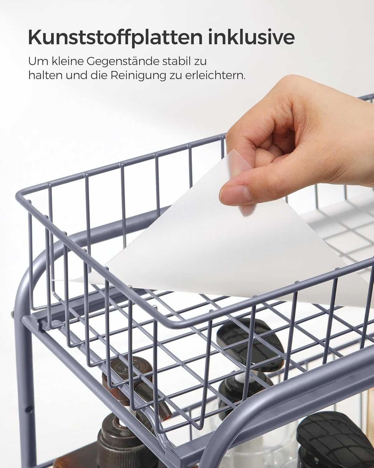Organizer kuchenny, 2 wysuwane szuflady do szafek srebrny