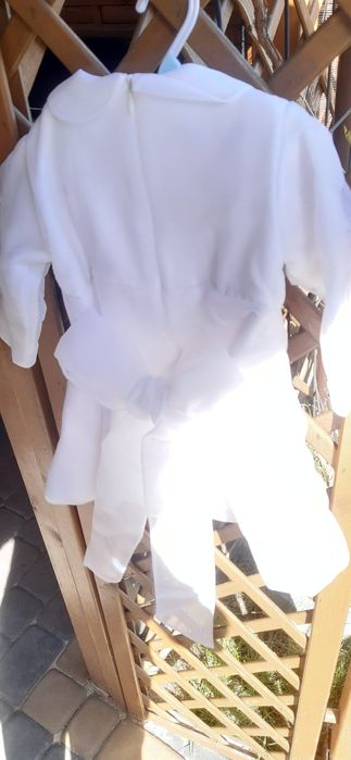 Sukienka +płaszczyk do chrztu dla dziewczynki r.74