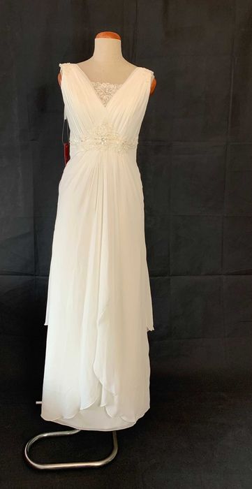 Nowa z metką suknia ślubna empire biała lekka 38 M cywilny za granicą