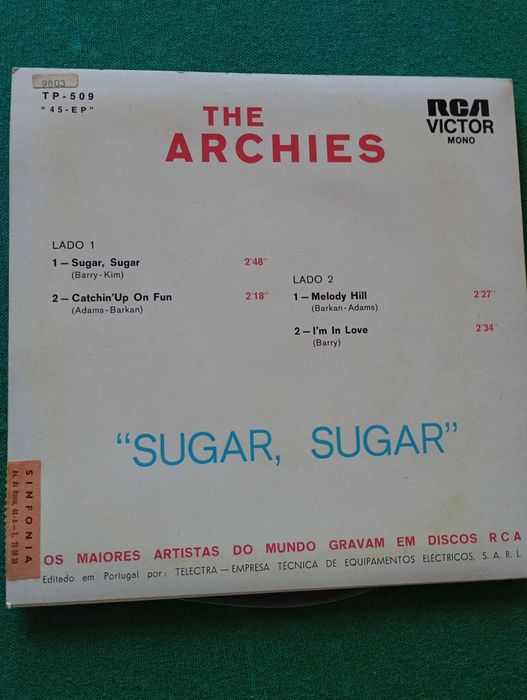 Disco de vinil "Sugar, sugar" dos The Archies