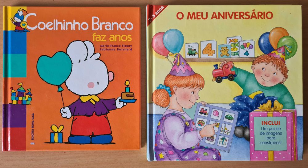 2 livrinhos infantis para o aniversário de uma criança