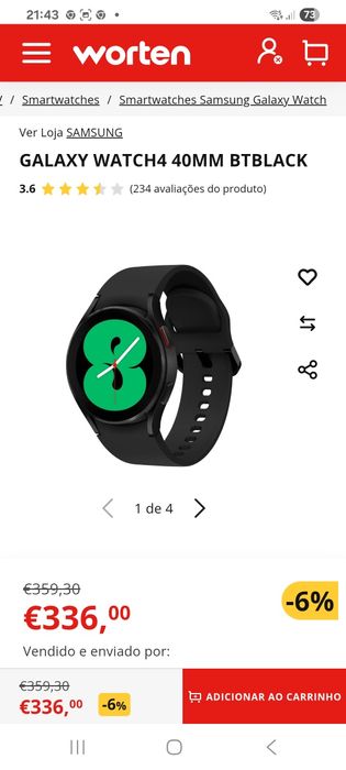 Vendo relógio Samsung galaxy 4 e Samsung buds pro