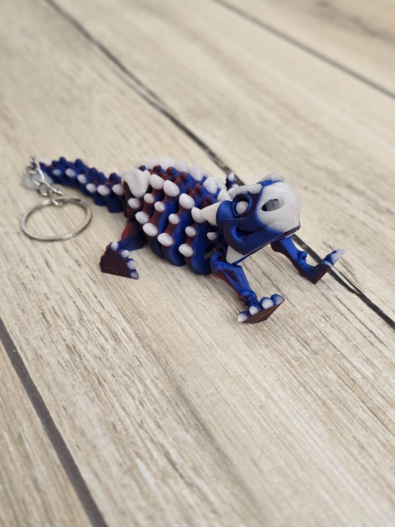 Świecący Keyspinner + Ankylozaur 2w1- KeyRambit KeyFlipper Druk3d