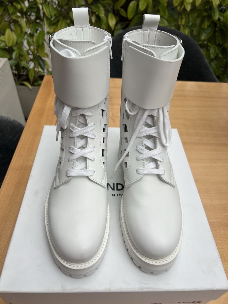 DONDUP - made in Italy - skorzane botki rozmiar 38