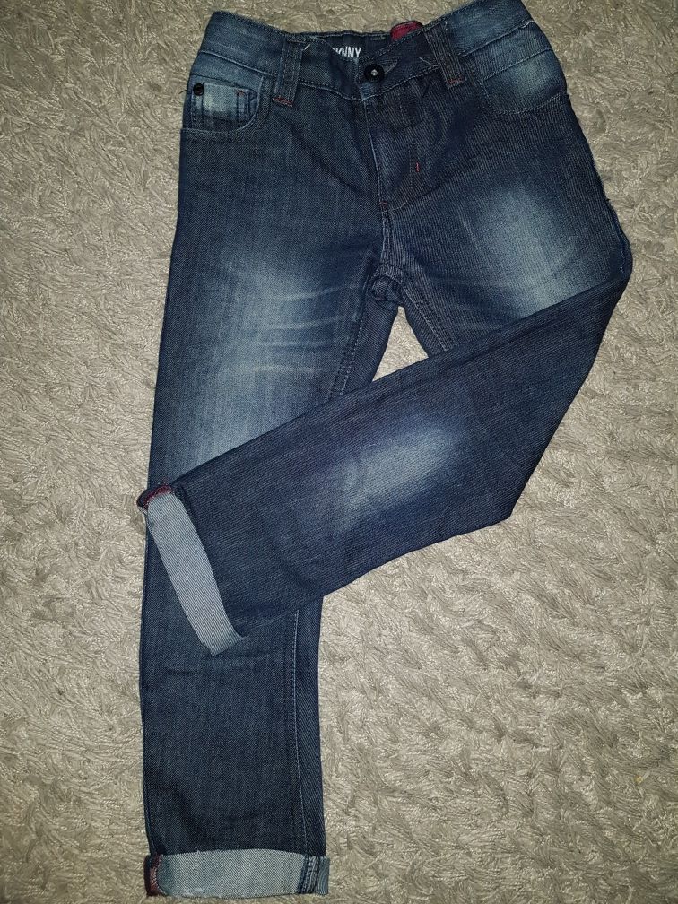 Jeansy Next 116 slim spodnie jeansowe chłopięce rurki