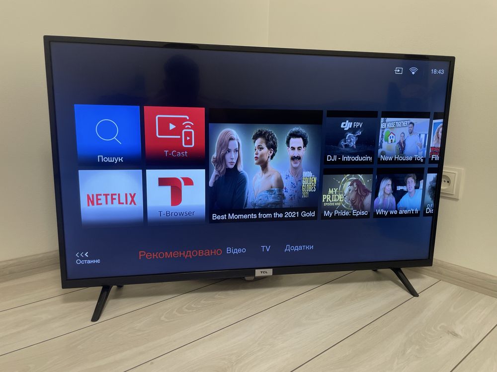 Телевізор TCL 43 smat tv 4K