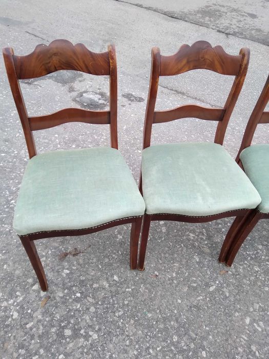 Komplet 6 krzeseł krzesła fornir orzech/mahoń Biedermeier FV DOWÓZ