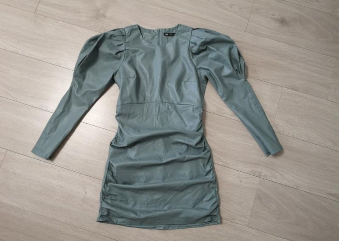 Шкіряна сукня Zara,стильна міні-сукня