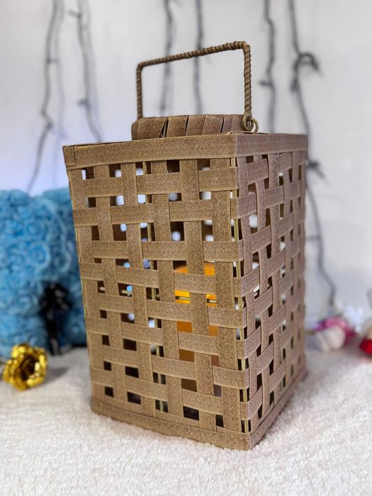 Lampion Rattanowy z uchwytem zawieszany