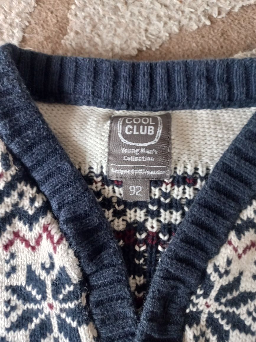 Ciepły sweterek dla chłopca Cool Club 92