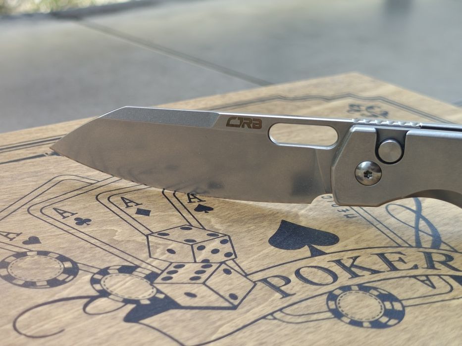 Nóż składany folder CJRB EKKO 3.3" / stal / Button lock