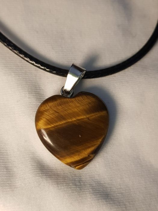 Colar pendente pedra cristal coração * várias pedras