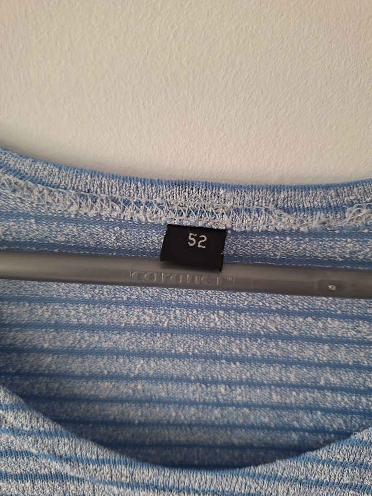 Niebieski podkoszulek w paski męski rozmiar 4XL