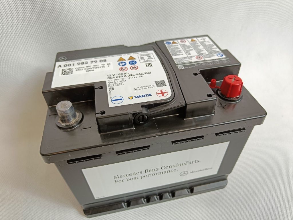 NOWY! Akumulator Rozruchowy 12V OE Mercedes 60Ah 660A AGM - Varta