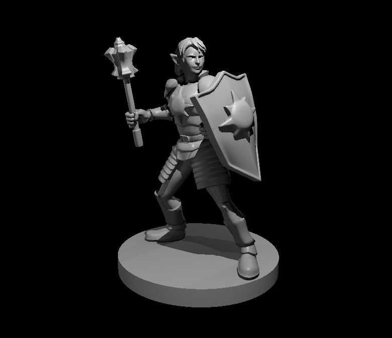 Miniaturas Aventureiros RPG Impressos em 3D - Classe: Cleric/Clérigo