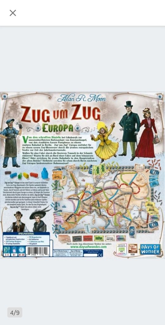 Gra planszowa Days of Wonder Zug um Zug: Europa