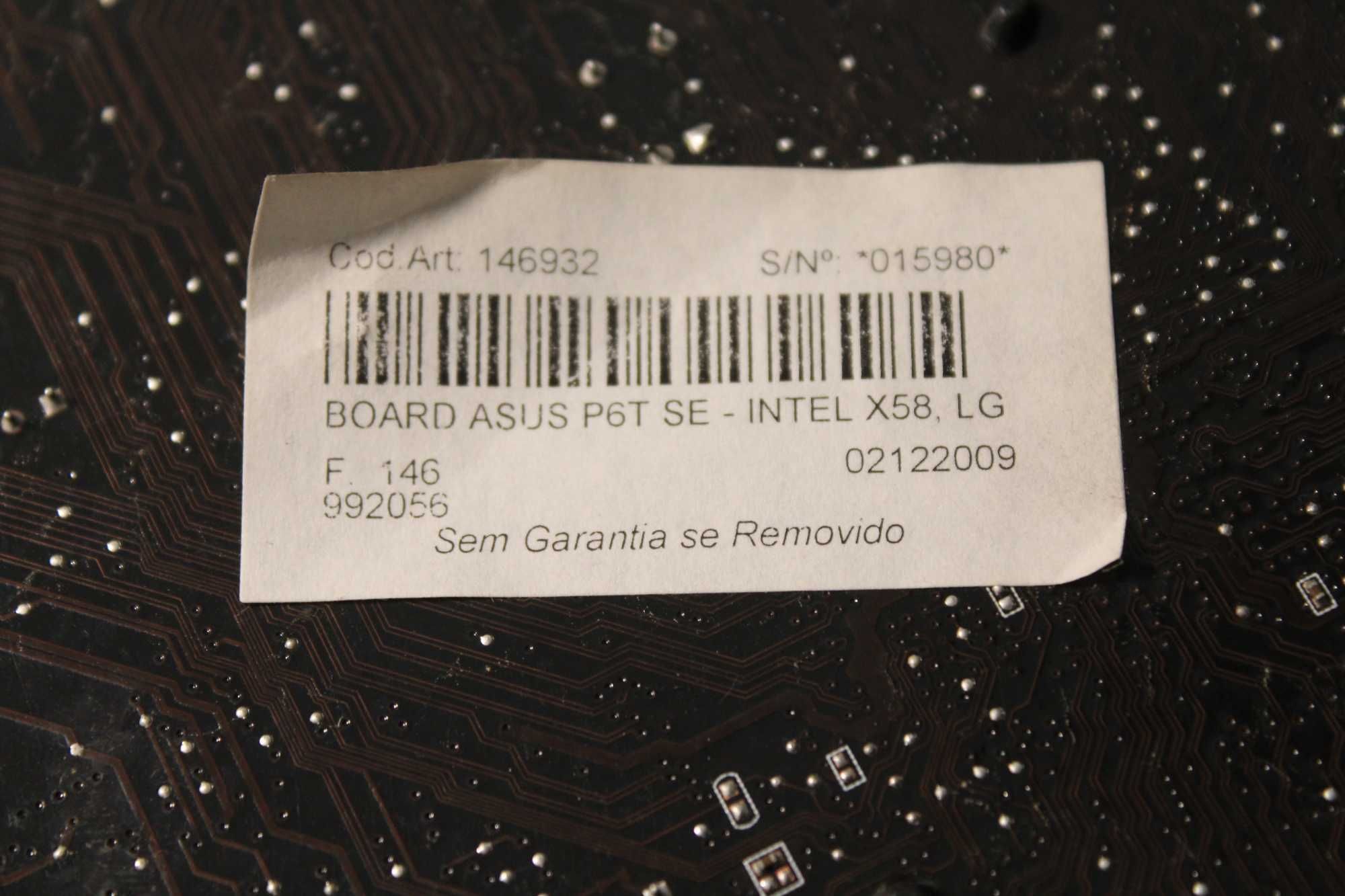 Placa-Mãe ASUS P6T SE - Intel X58, LGA 1366 - Excelente Estado!
