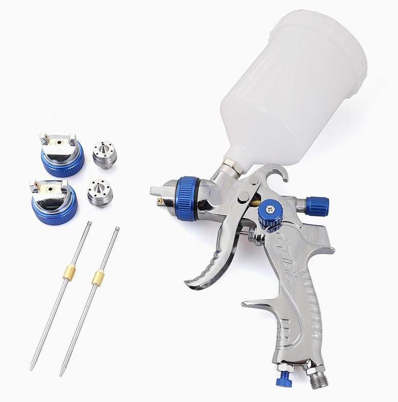 Kit Pistola HVLP Pofissional  bico 1.4 . 1.7 .2.0 600ML Nova