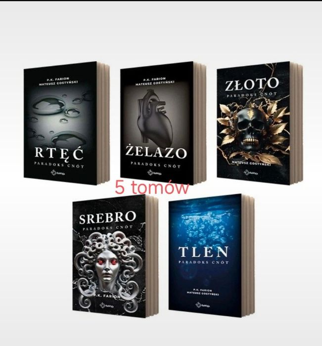 5 tomów 
Rtęć, żelazo, złoto, srebro, tlen