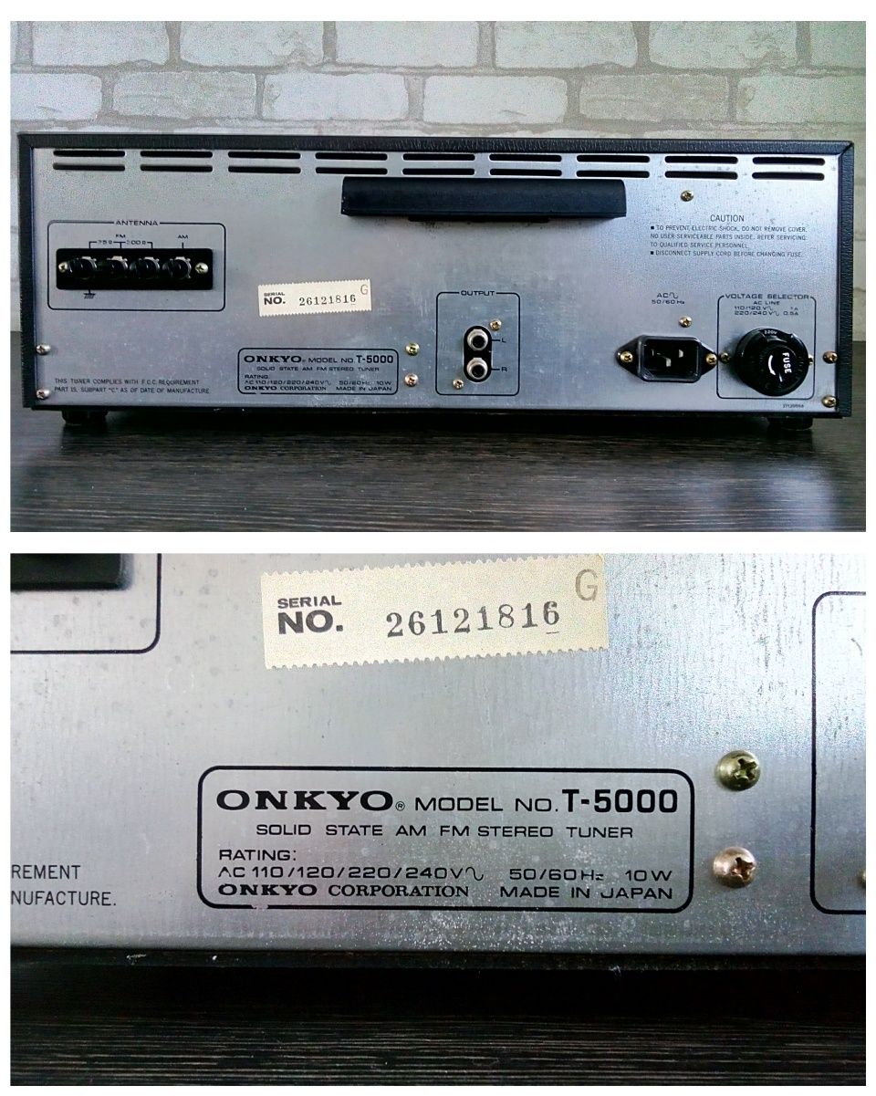ONKYO T-5000 FM Stereo/AM Tuner 1974-79