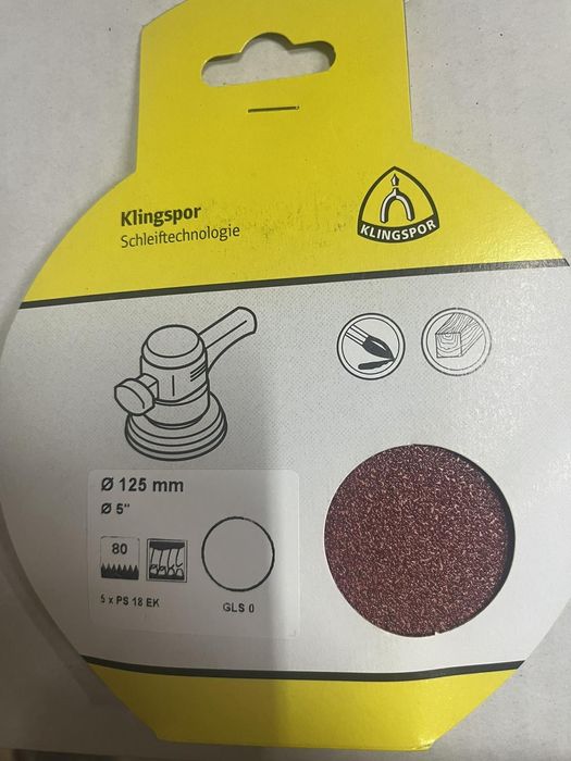 Шлифовальный круг липучка KLINGSPOR PS18EK (125x80 5SRT)