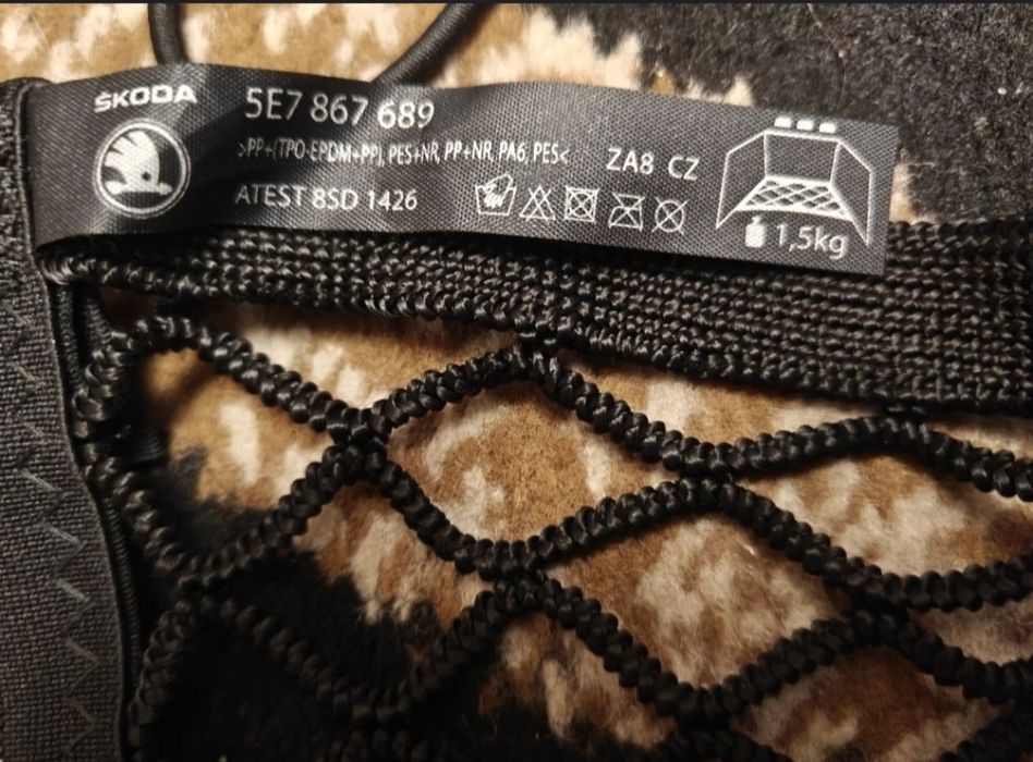 Zestaw 3 nowych siatek do bagażnika SKODA OCTAVIA