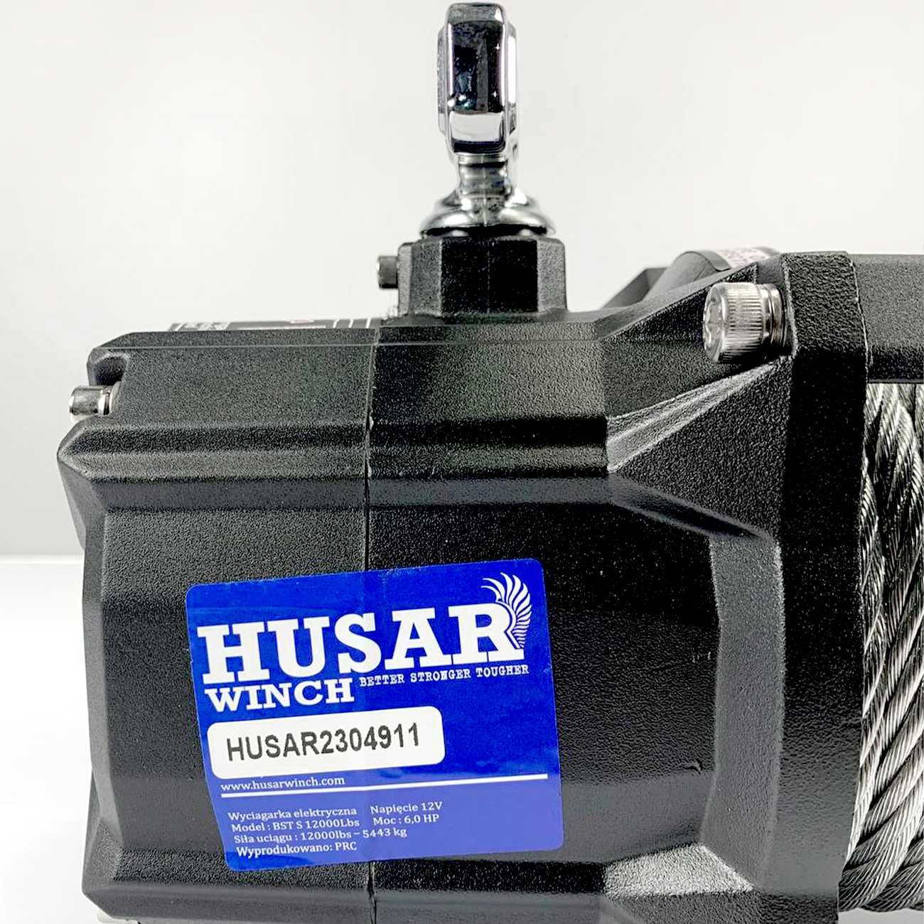 Оригінальна електрична лебідка 5,5т 12В трос 25м Husar Winch (Польша)
