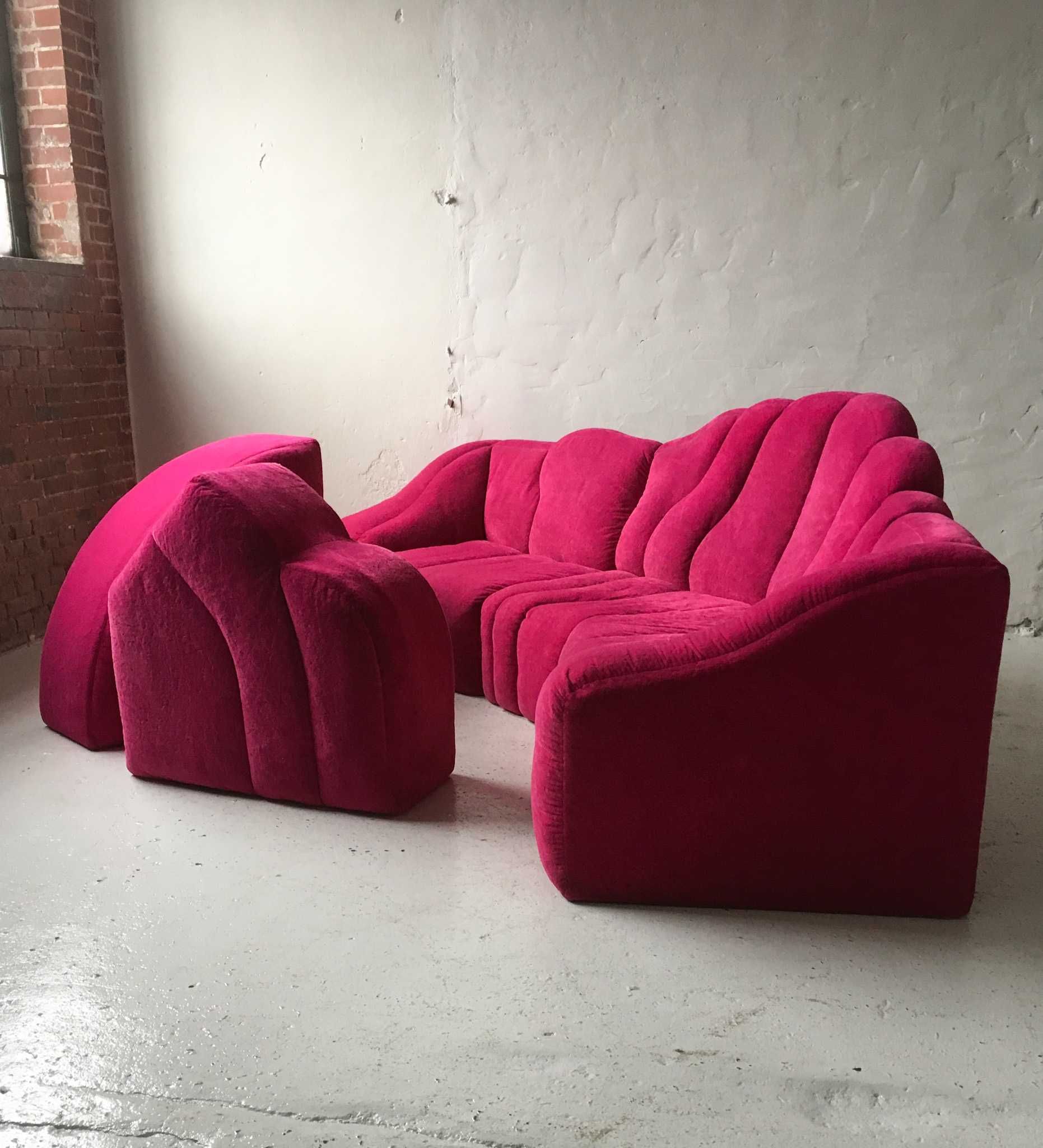 Polster mit Pep różowa sofa modułowa lata 80 90 vintage #2