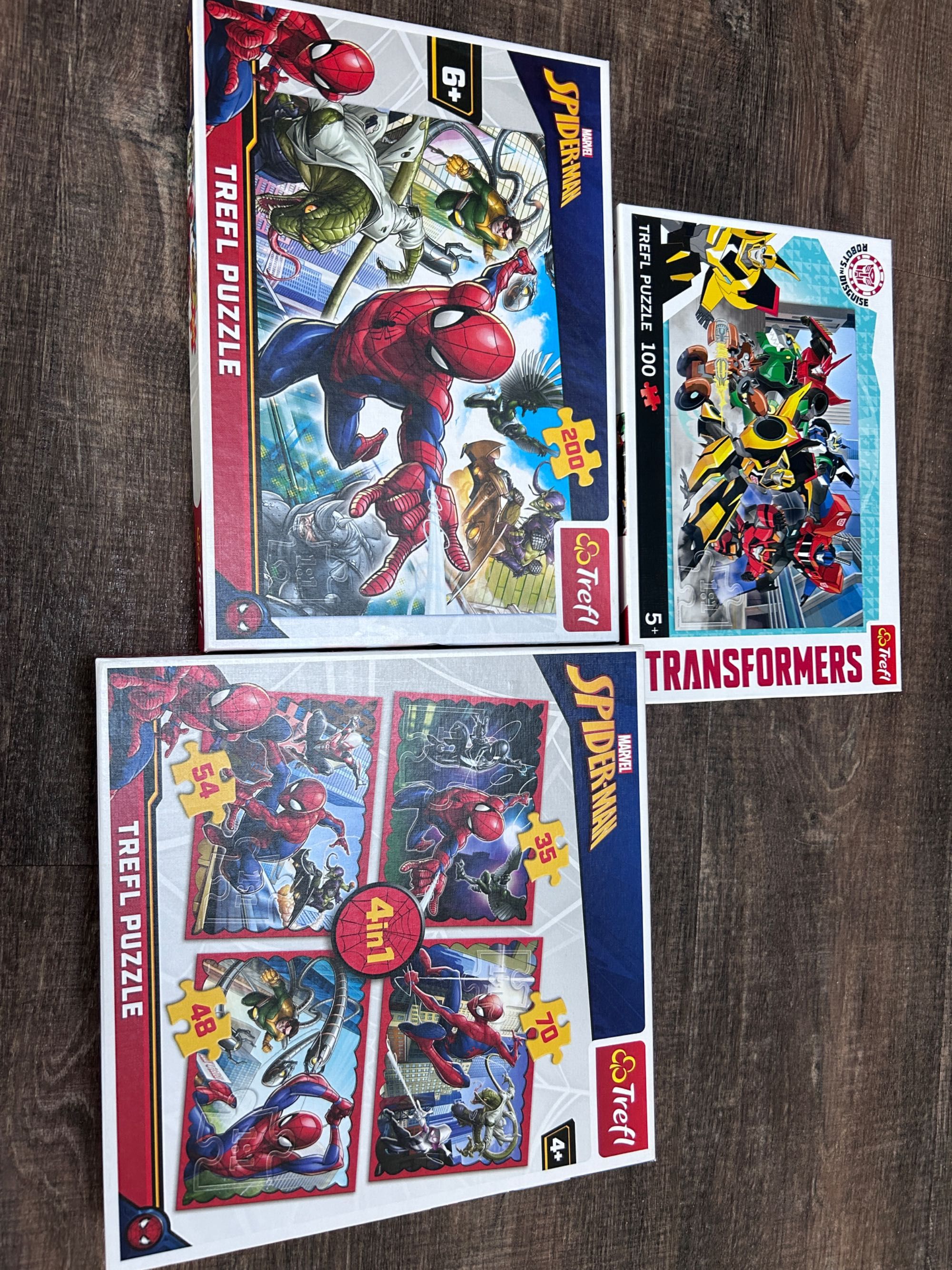 Puzzle spiderman-Man i transformers