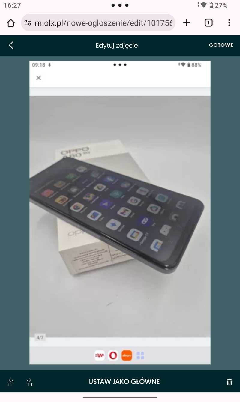 ELEGANCKI OPPO A80 5G. Gwarancja producenta. Pamięć 8|256gb.
