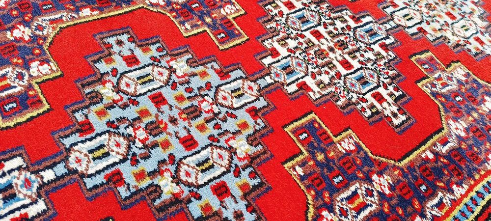 Chodnik tkany ręcznie dywan wełniany perski 278 x 85 cm wełna