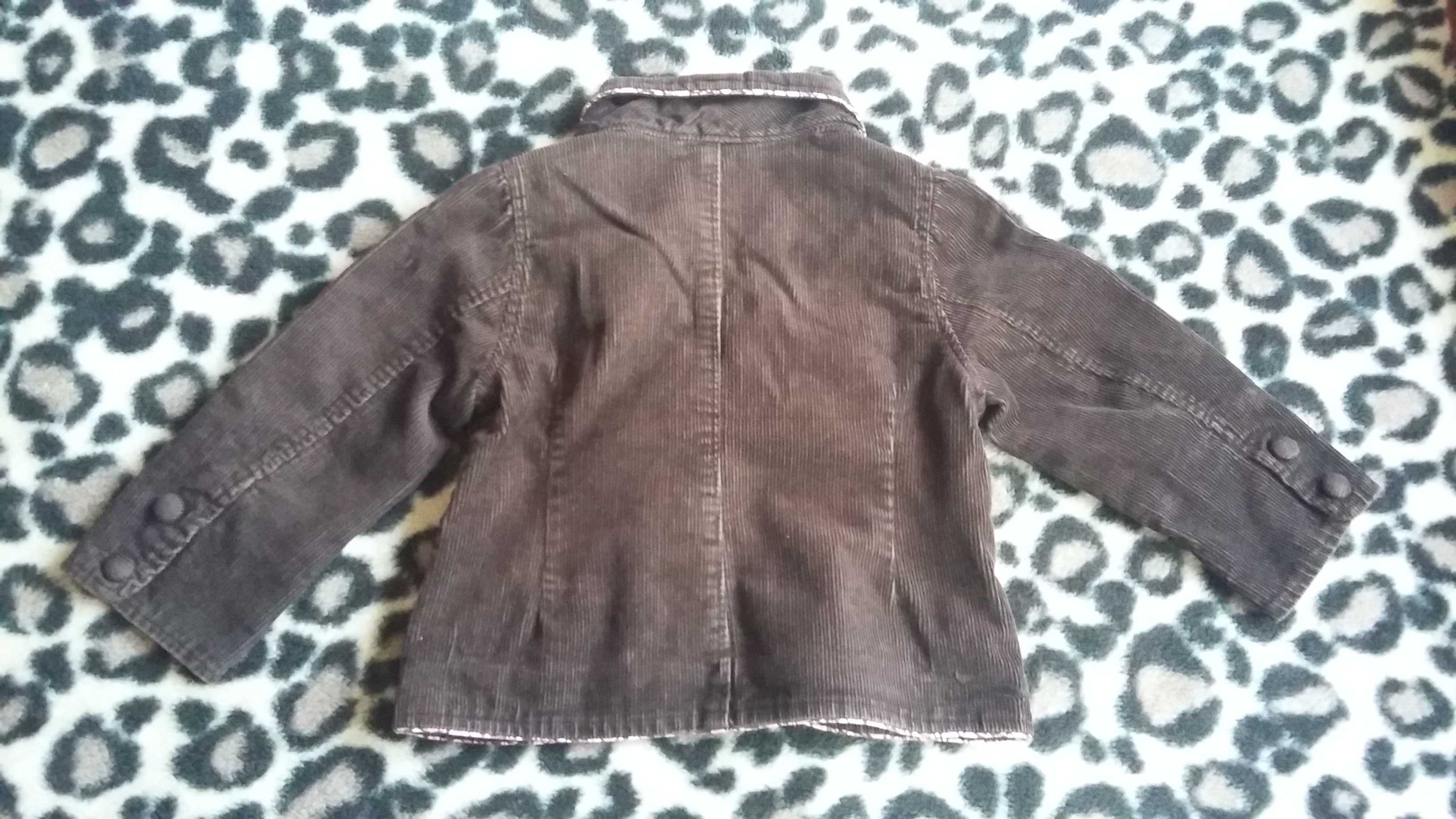 Kurteczka / marynarka H&M 86 cm brązowa sztruksowa