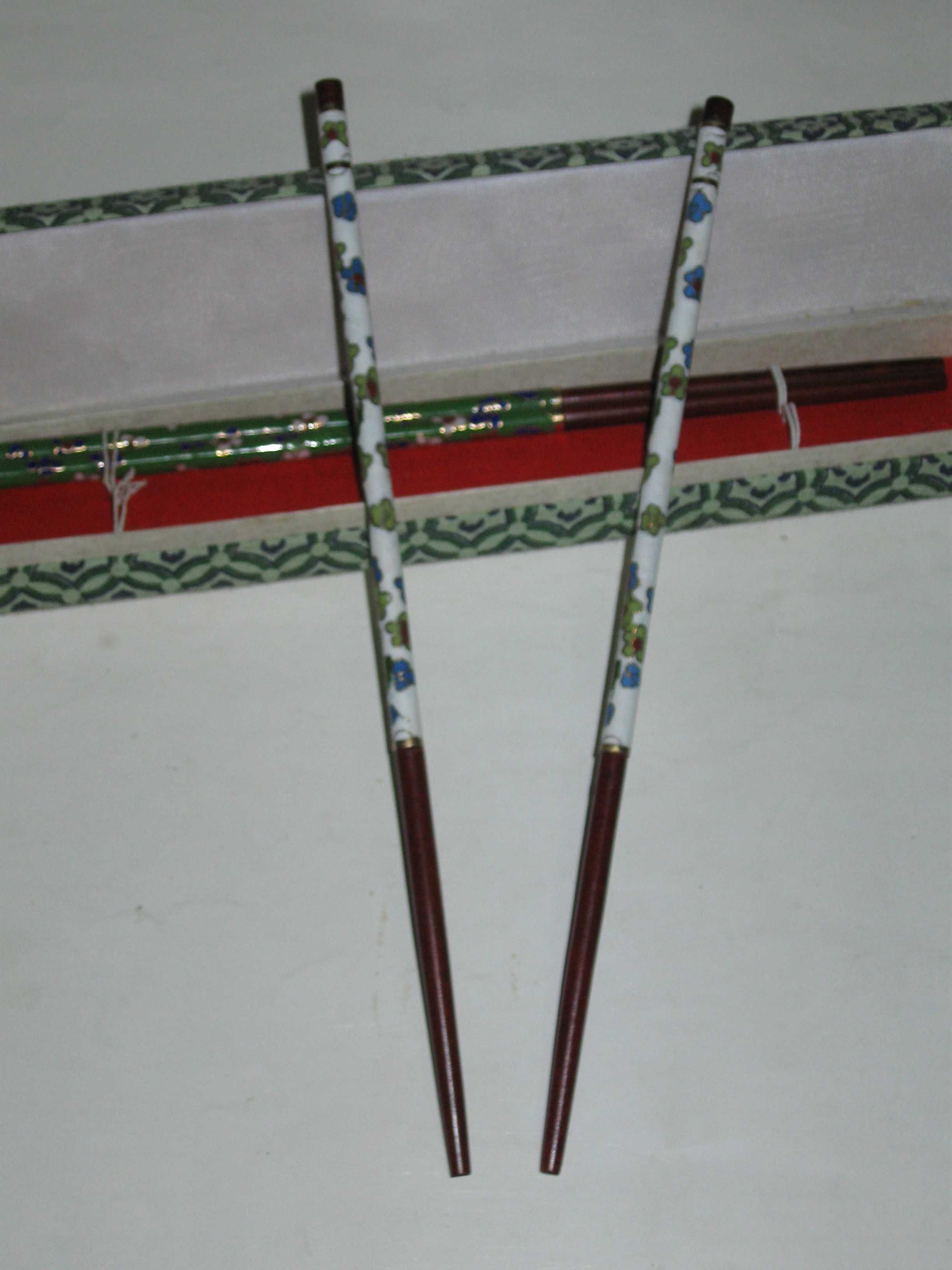 Винтажные китайские палочки с перегородчатой эмалью, инкрустацией