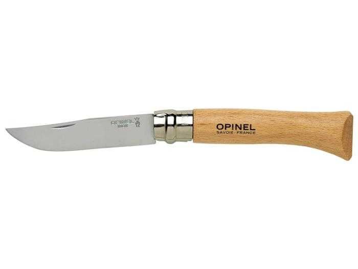 Opinel Inox 10 Natural 123100 кухонный нож лезвие нержавейка дерево