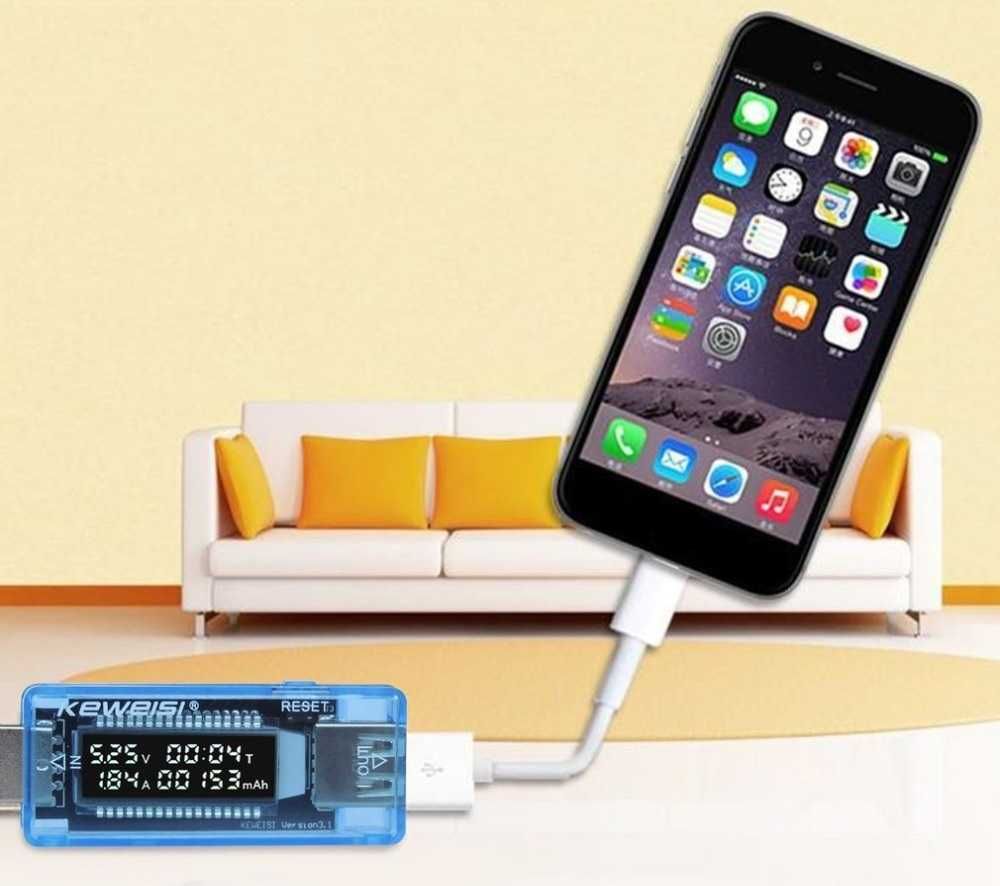 Miernik Cyfrowy Amperomierz Tester Ładowania na USB