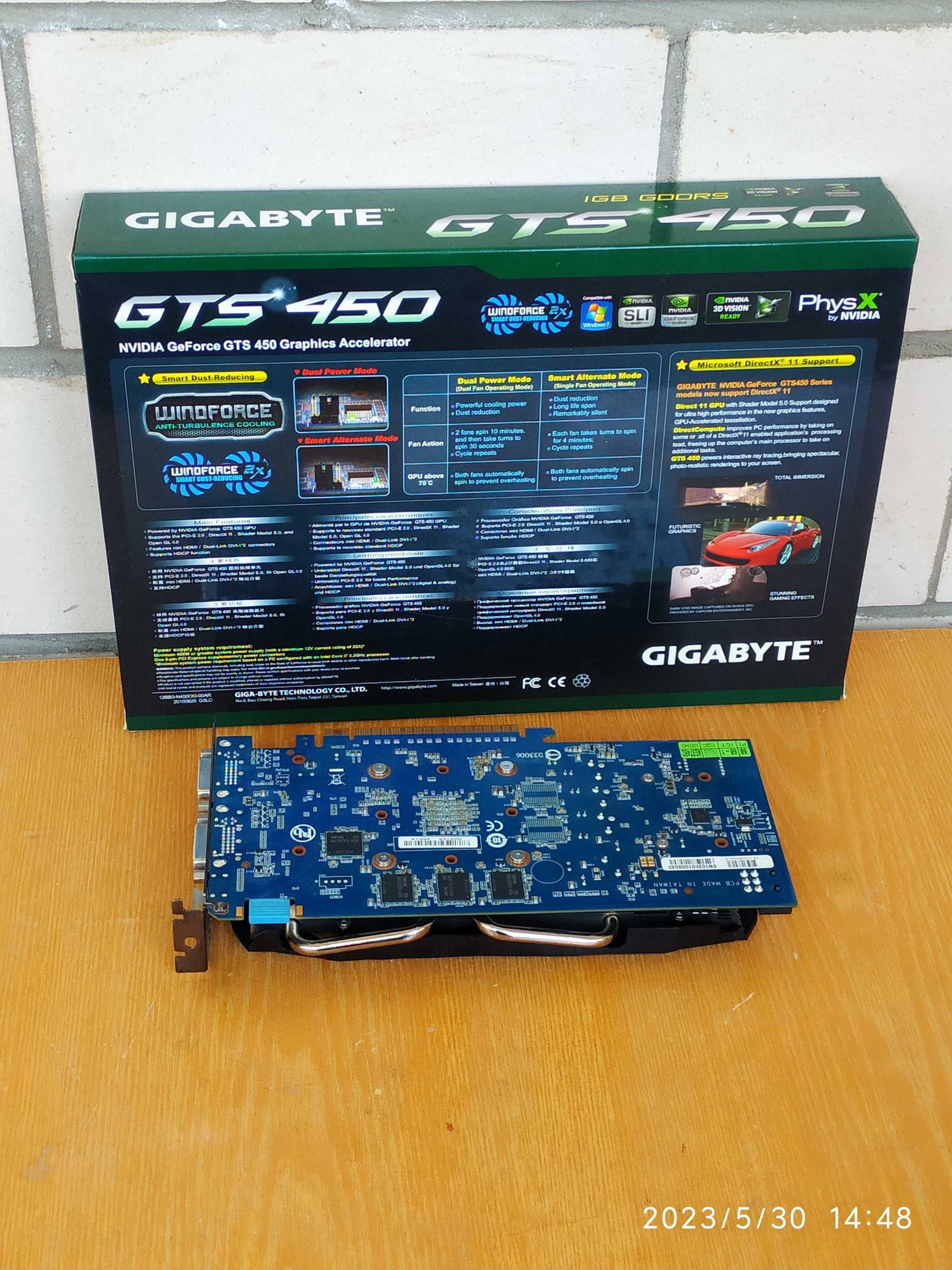 Видеокарта Gigabyte GeForce GTS450