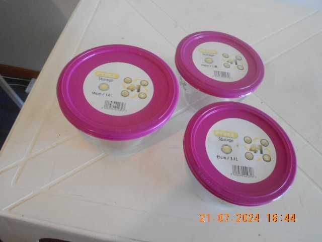 conjunto 3 caixas vidro PIREX ATENÇÃO LER O ANUNCIO