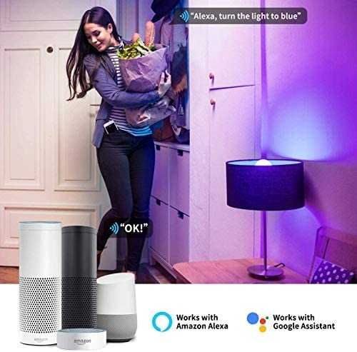 Novas! Lâmpadas RGBW WiFi Inteligente 7W 600lm Alexa Google