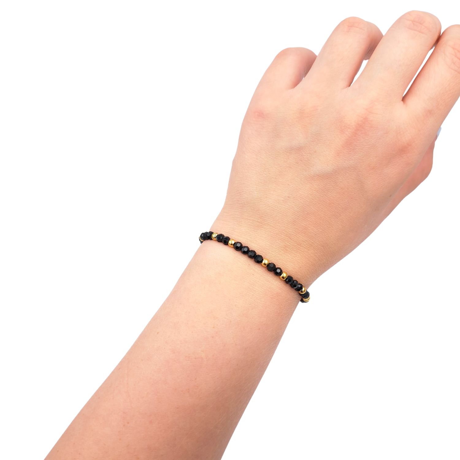 Bransoletka na sznurku z beads i kuleczkami Stal chirurgiczna