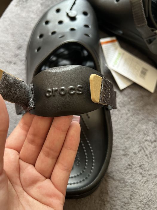 Оригінал нові чорні сабо крокси new crocs all terrain резинові тапочки