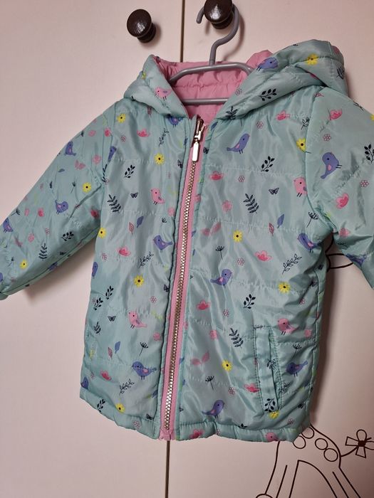Kurtka dla dziewczynki dwustronna 92 98