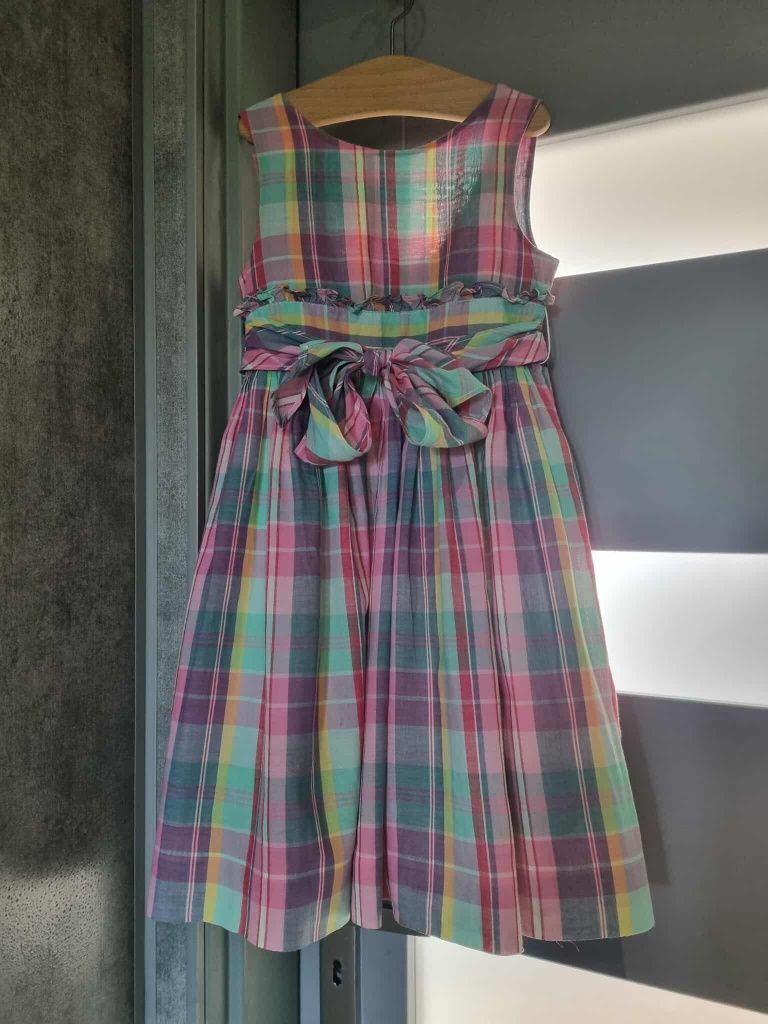 Sukienka w kratę Ralph Lauren 110 / 116 5