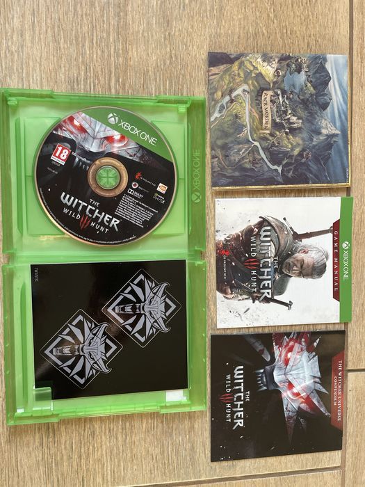 Wiedzmin 3 Dziki Gon Xbox one gra + naklejki