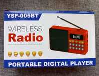 Radio przenośne mini na akumulator z wejściem USB i microSd