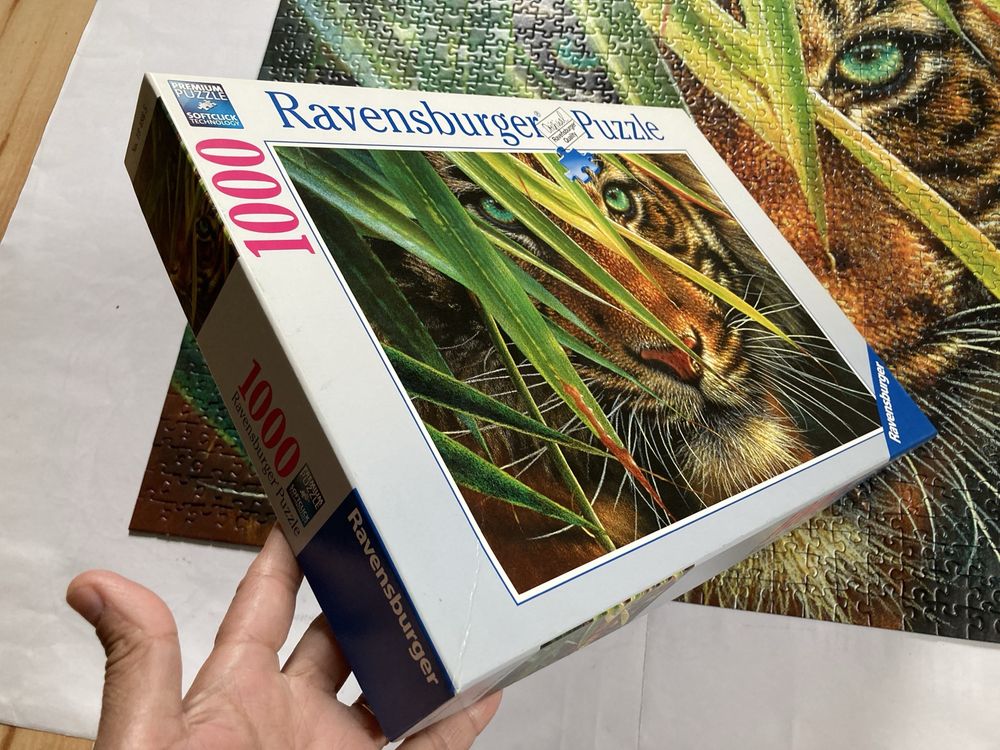 Puzzle Ravensburger 1000 • TAJEMNICZY TYGRYS