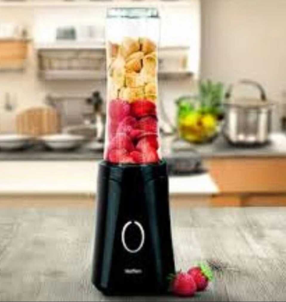 Blender czarny z przenośnym bidonem Hoffen FB-5124