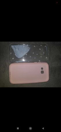 Samsung case etui A520 różowy transparentny NOWE