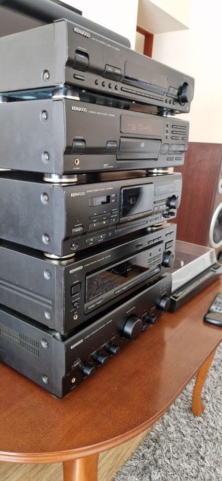 Wieża kenwood wzmacniacz cd equalizer deck turner gramofon kolumny