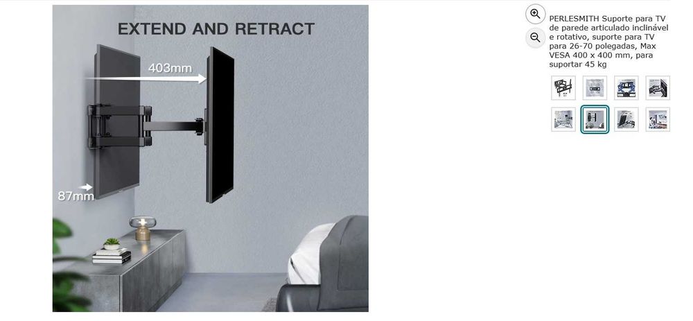 Suporte Tv de 26" a 70" NOVO SELADO